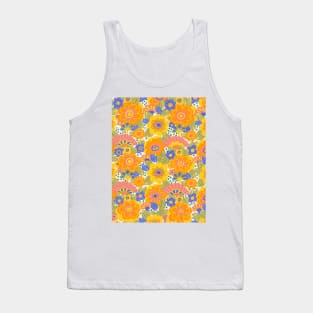 Dahlia Orange Pattern Tank Top